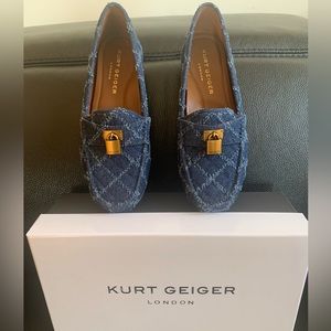 Brand New never worn Kurt Geiger denim loafers size 8 💙💙💙